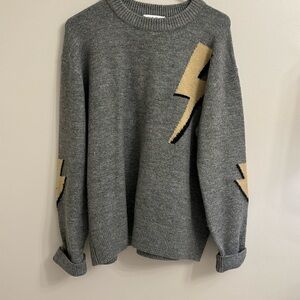 Lightning bolt sweater; size M